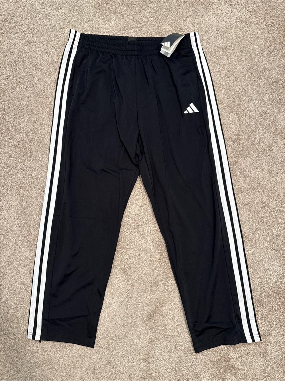Men’s Size 2XL XXL Adidas Track Pants Black KE2045